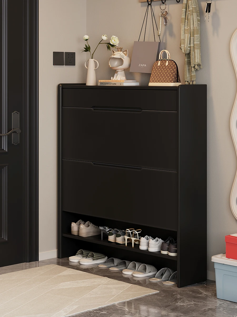 Fashion Ultra-thin Large-capacity Household Door Small Apartment Tipping Bucket Simple Foyer Cabinet Cabinet