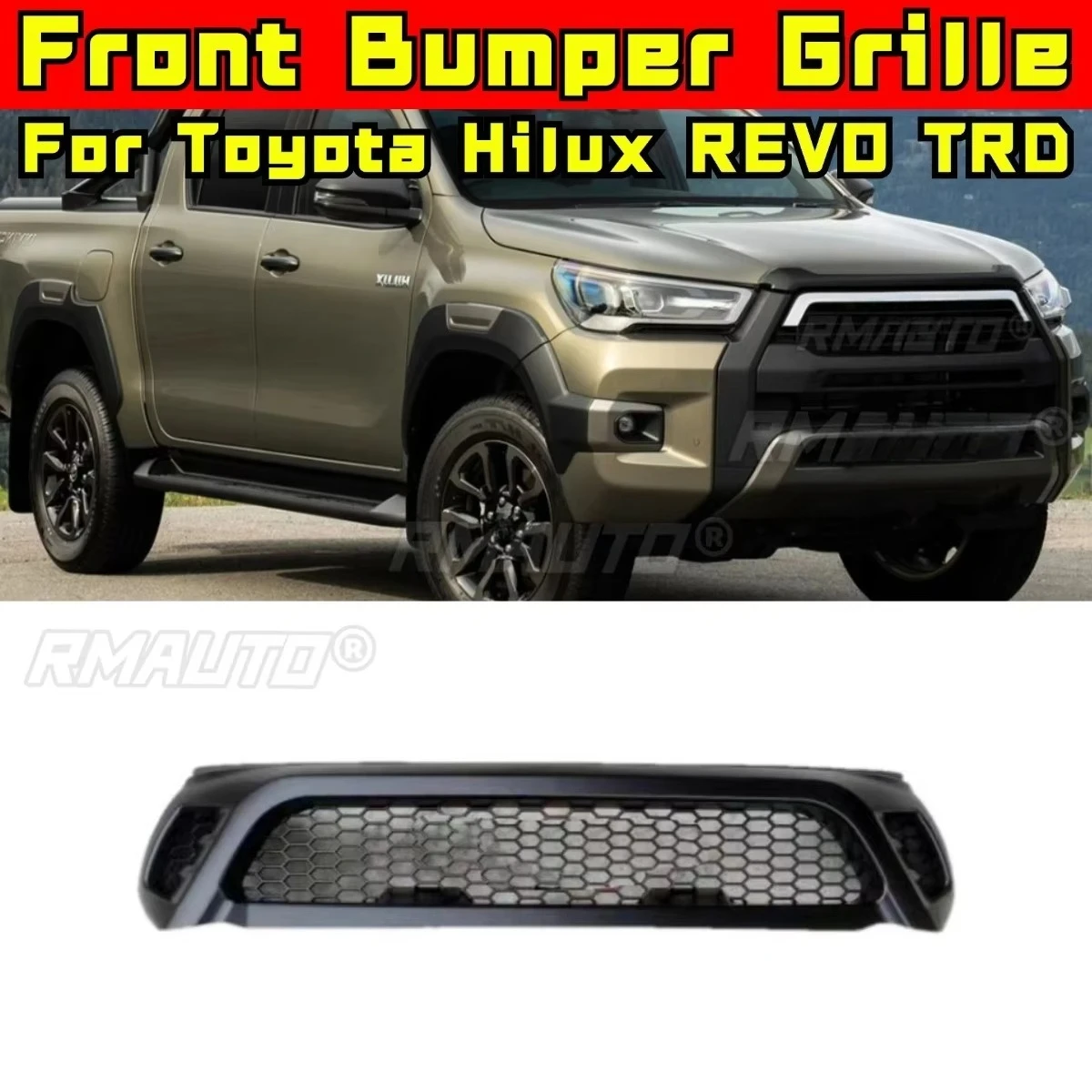 

Car Bumper LED Grill Racing Grille Body Kit Front Bumper Grill Racing Grills for Toyota Hilux REVO TRD Exterior Part