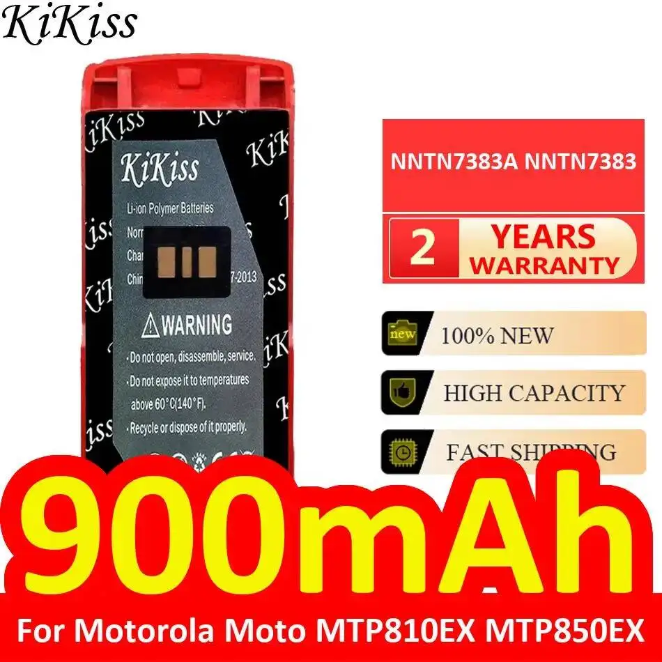 Walkie-Talkie Battery For Motorola Moto MTP810EX MTP850EX NNTN7383A NNTN7383 900mAh High Capacity