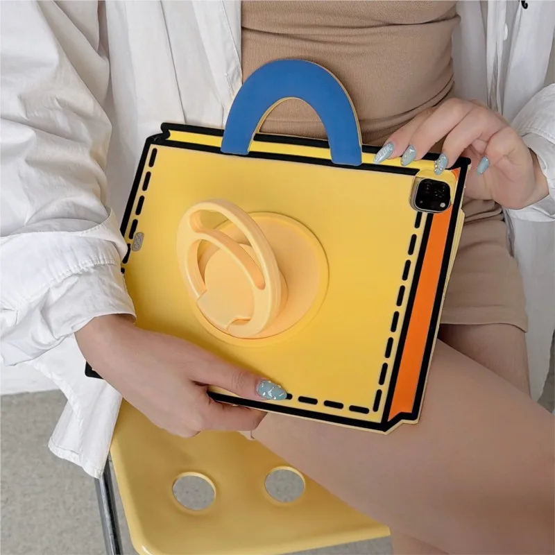 

Novelty Handheld Bag Tablet Case For iPad Mini 6/7 8.3 iPad 5/6/Air1/2 Pro 9.7in Pro Air6/A16/A19 11in 2018-2026 With Pen Holder