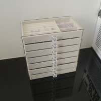 7-Tier Dust-Proof Acrylic Jewelry Organizer Box, Elegant Modern Rectangular Tabletop Display Case  jewelry boxes and packaging