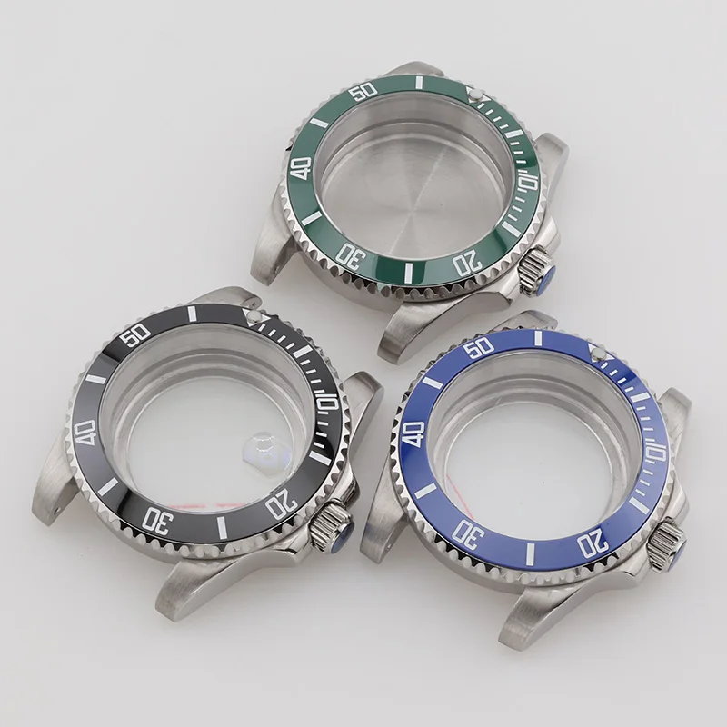 40mm Polished Stainless Steel Submariner Case NH35 NH36 Watch Accessories for Seiko Mod Man Watch Mechanical Wrist Timepiece