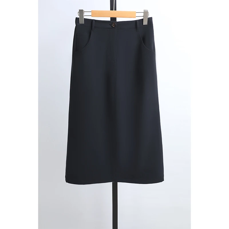 

Новая женская облегающая юбка Awei Spring с высокой талией, модная, универсальная, до колена, на молнии, утягивающая, из нейлона и спандекса