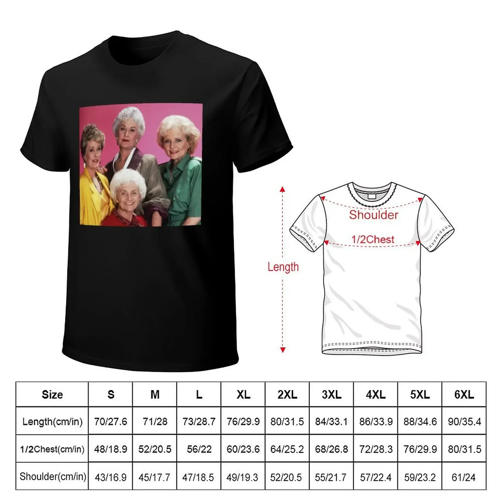 Classic Golden Girls T-Shirt man t shirt anime tshirt vintage clothes t shirt men 100℅ cotton