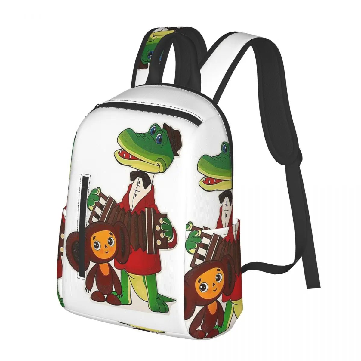 

Чебурашка и Гена (4) студенческий рюкзак, школьная сумка, походный дорожный рюкзак для мальчиков и девочек, модная сумка для книг, сумки на плечо