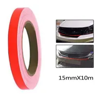 Red Lining Reflective Vinyl Wrap Film Car Sticker Decal Adhesive Tape No Trace Stripe Car Decoration Styling Tools 15 Mm X 10 M
