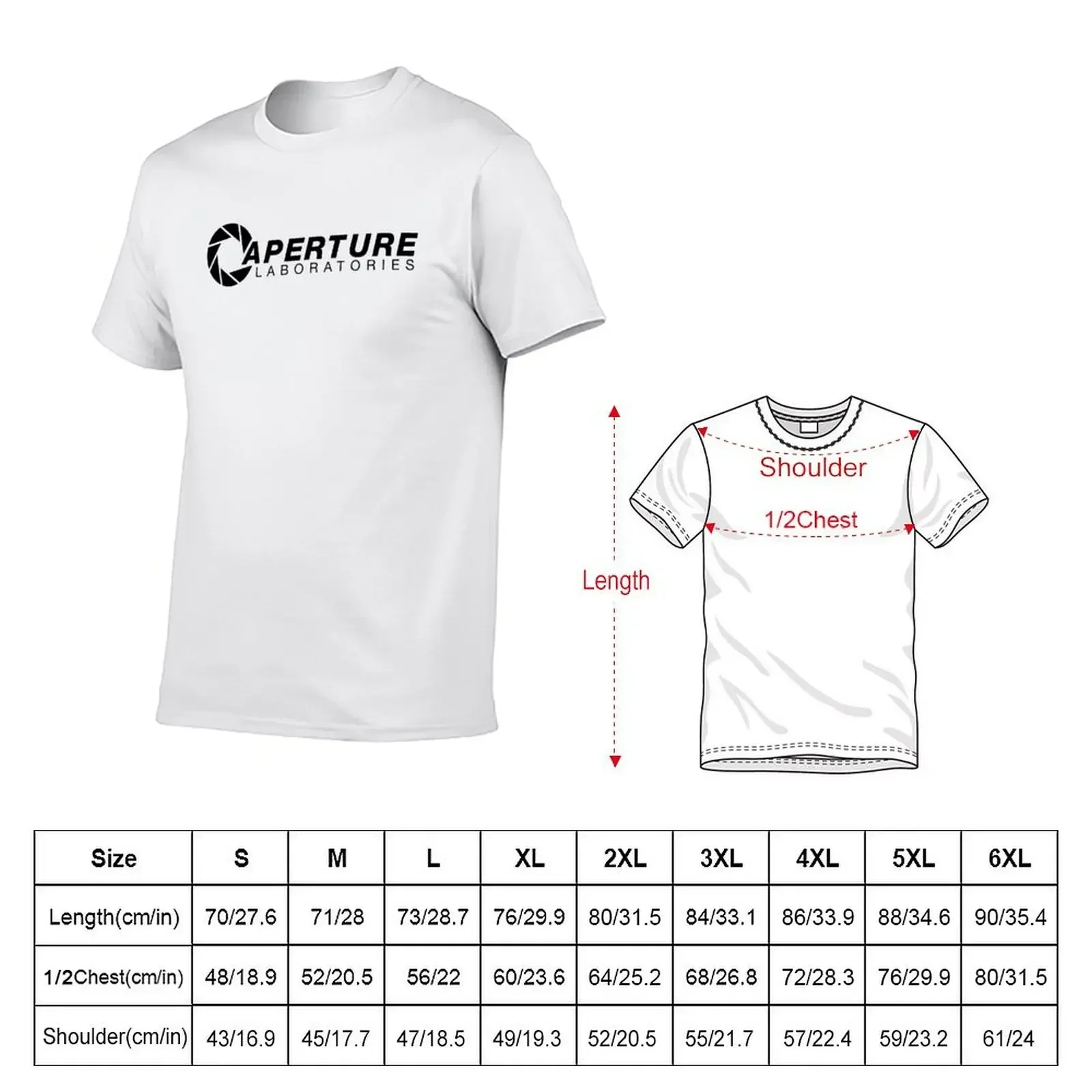 Take the science fiction of Portal with you through Aperture Laboratories' products. (Logo, Portal, Valve) T-Shirt