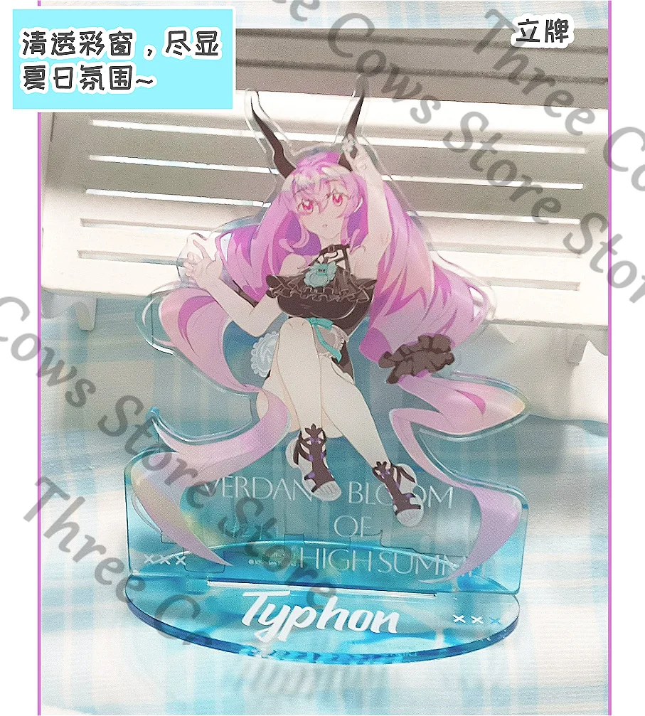 Anime Arknights Typhon Cosplay Cartoon Badge Acrylic Standing Sign Stand Figure Postcard Emblem Brooch Indicative Board Gift