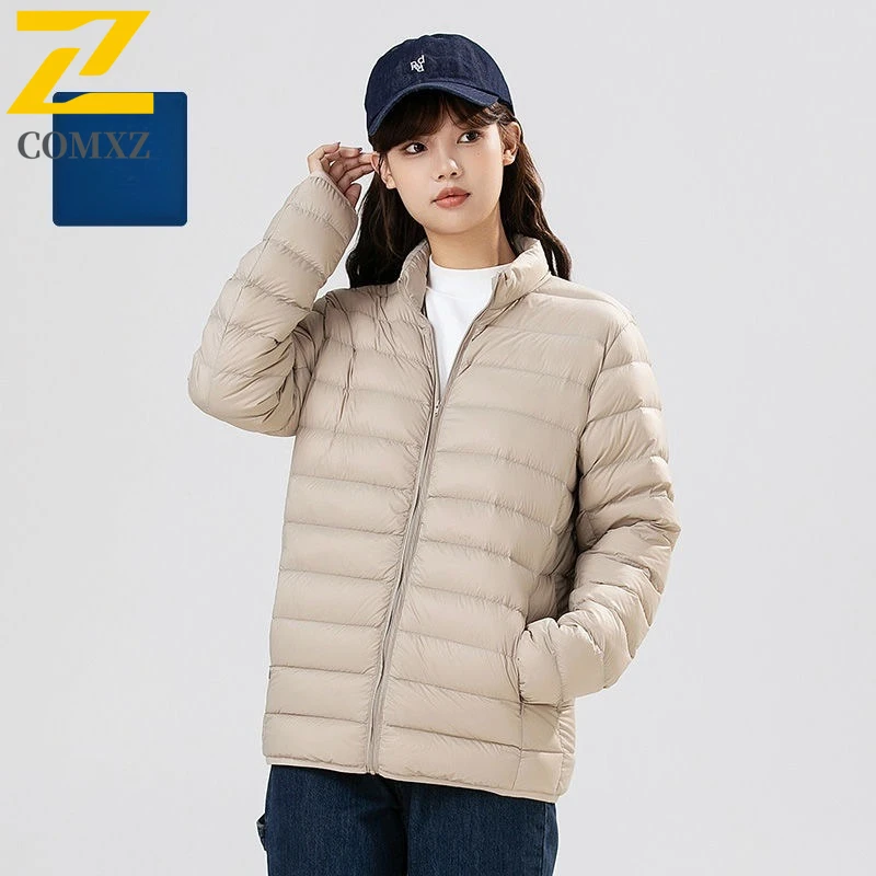 COMXZ Men Cotton-Padded Jacket New Casual Street Hiking Warm Lightweight Outdoor Padded Jacket Minimalist Snow Winter Jacket