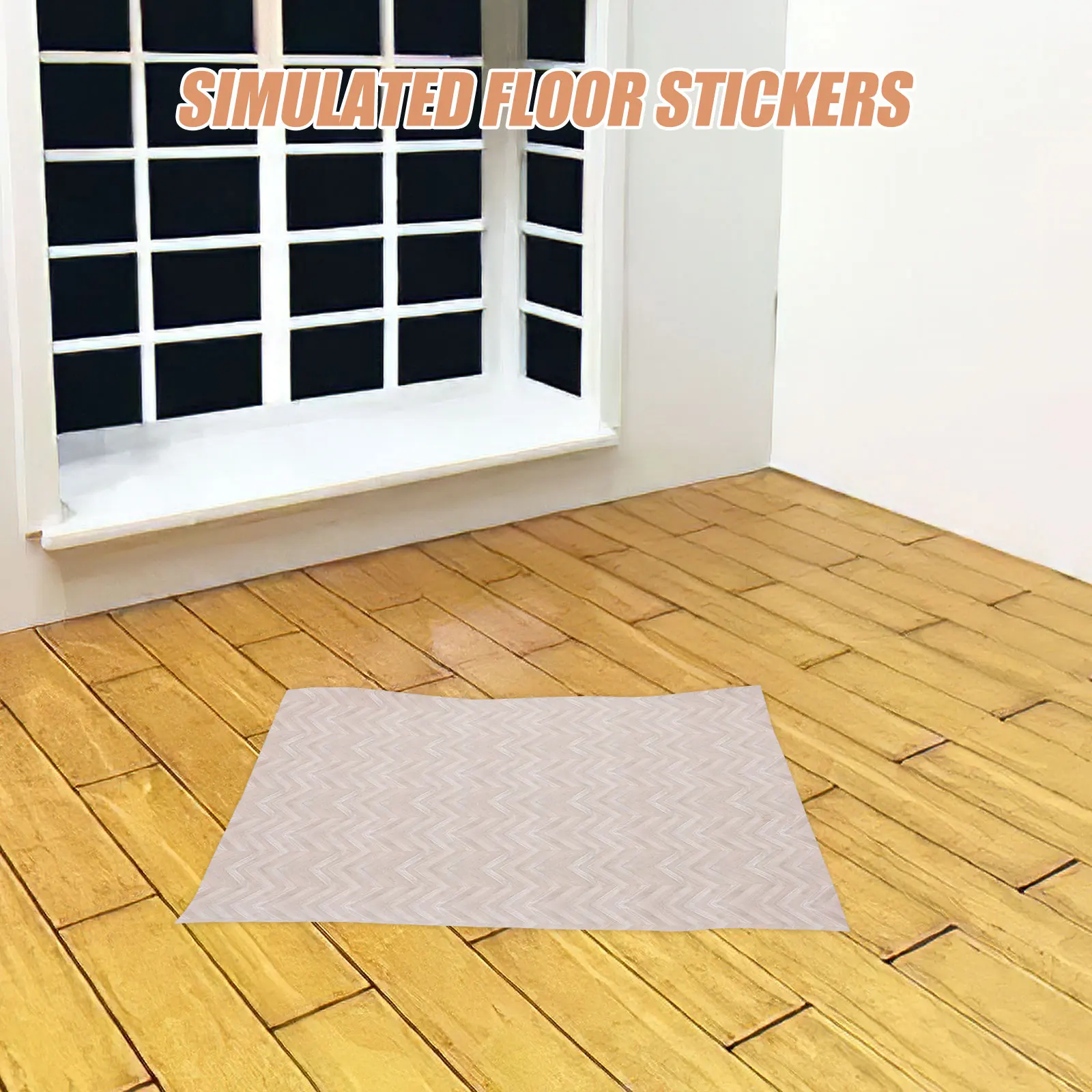 

2pcs Miniature Dollhouse Flooring Self Adhesive Realistic Wood Texture Sticker Floor Tiles Peel Stick Decorative Floor Stickers
