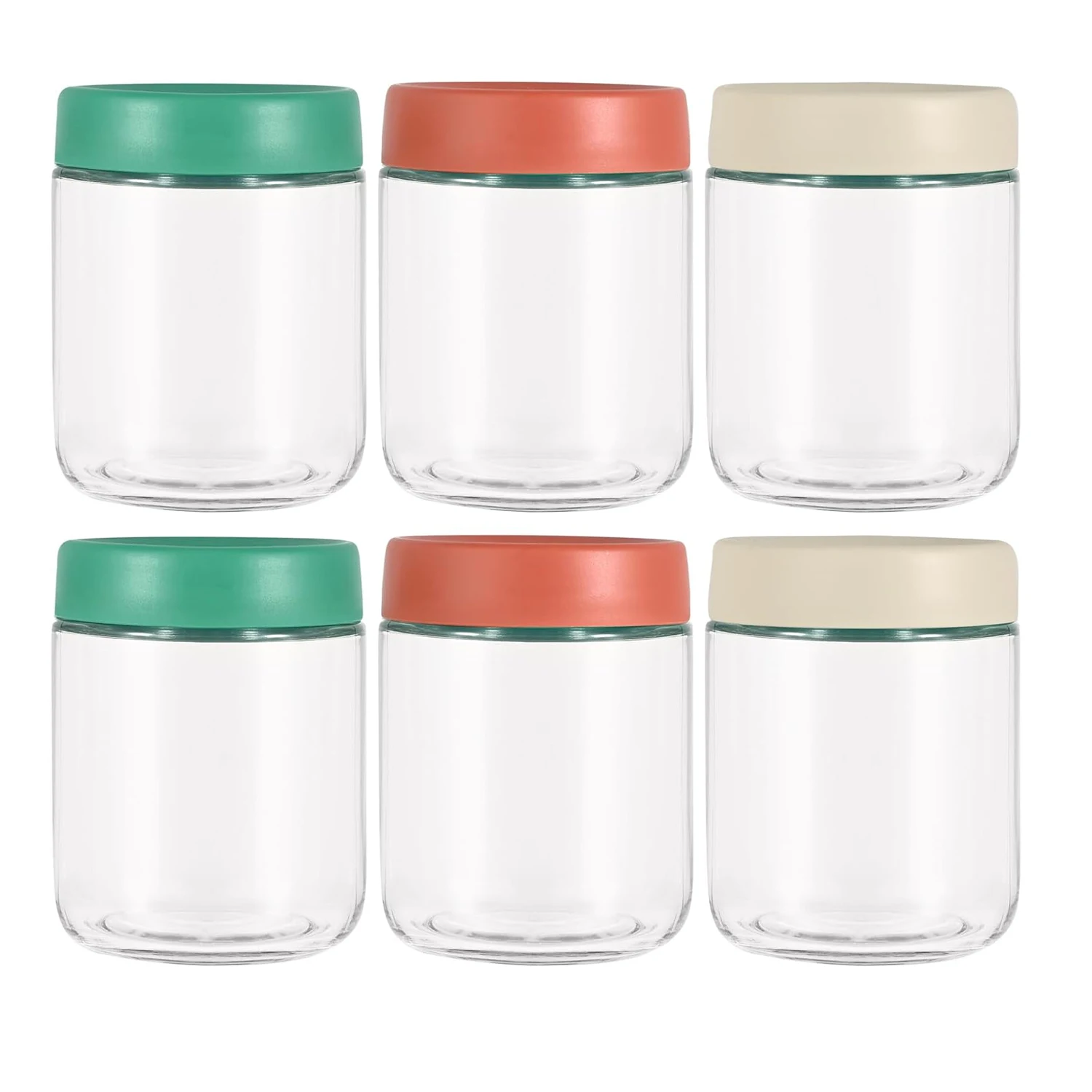 

Glass Food Storage Jars with Lids, Leak Proof Small Glass Jars for Overnight Oats, Cereal Glass Jars with Lids for Kitchen