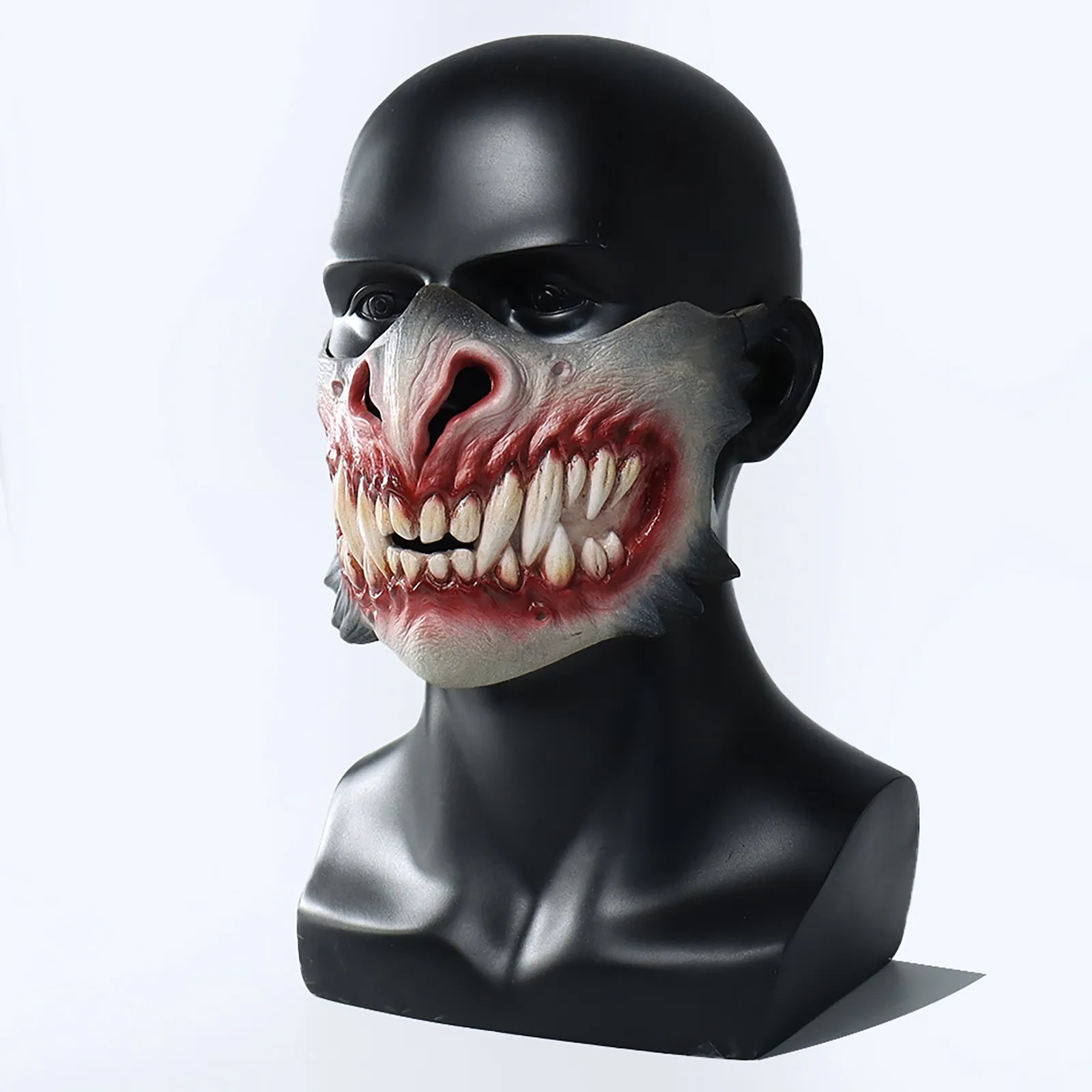 Halloween Holiday Masks Funny Cosplay Adult Mask Toy Evil Mask Costume Party Masquerade Scary Half Face Mask image 6