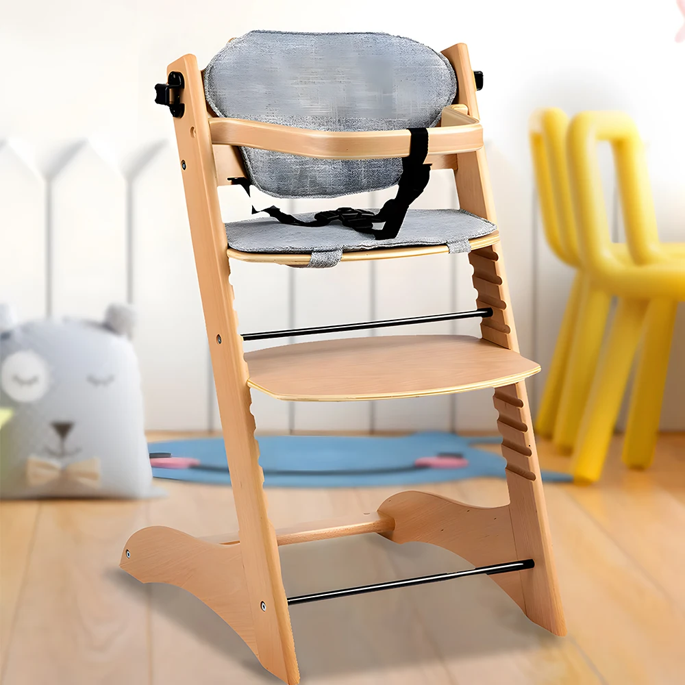 Baby feeding chair solid wood baby dining chair with tray baby chair multifunctional baby chair