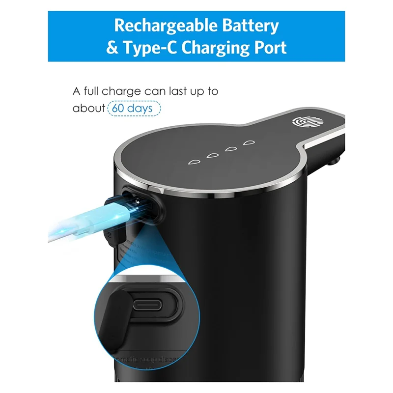 

【Home-Accessories】Touchless Foaming Soap Dispenser Automatic Soap Dispenser Rechargeable For Home,Office