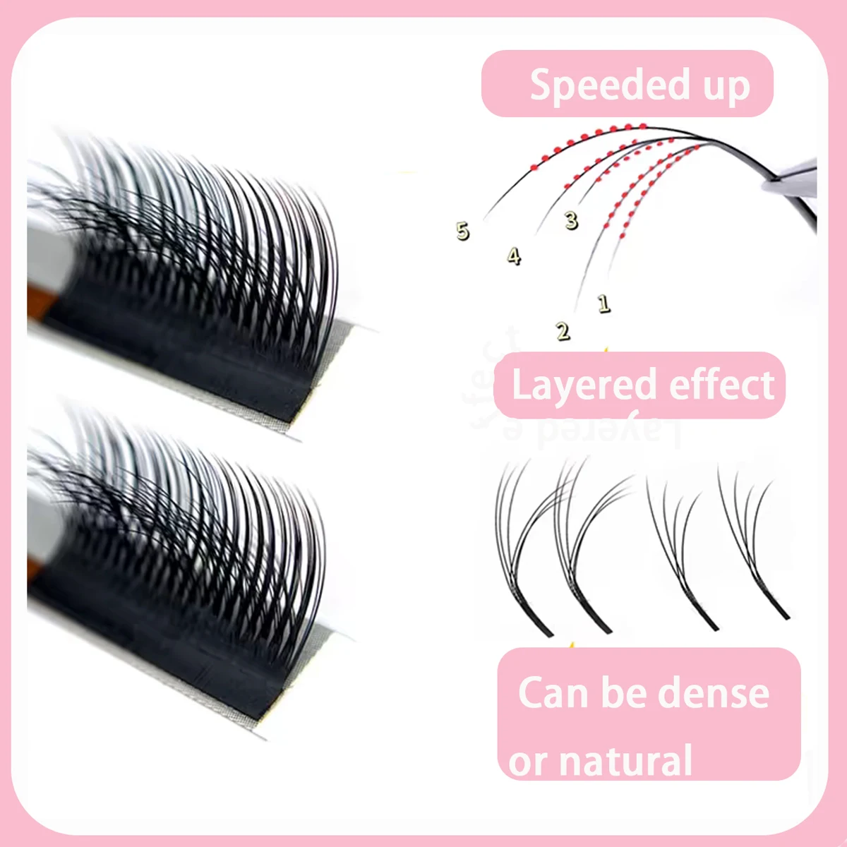 5d camélia cílios postiços lc lb ld lu curl extensões de cílios macios high-end cílios postiços atualizar premium cílios individuais