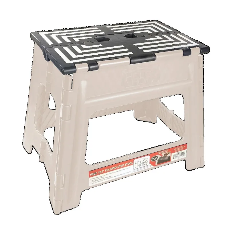 

2 Home, Wide 12.5" Plastic 1 Step Folding Step Stool White