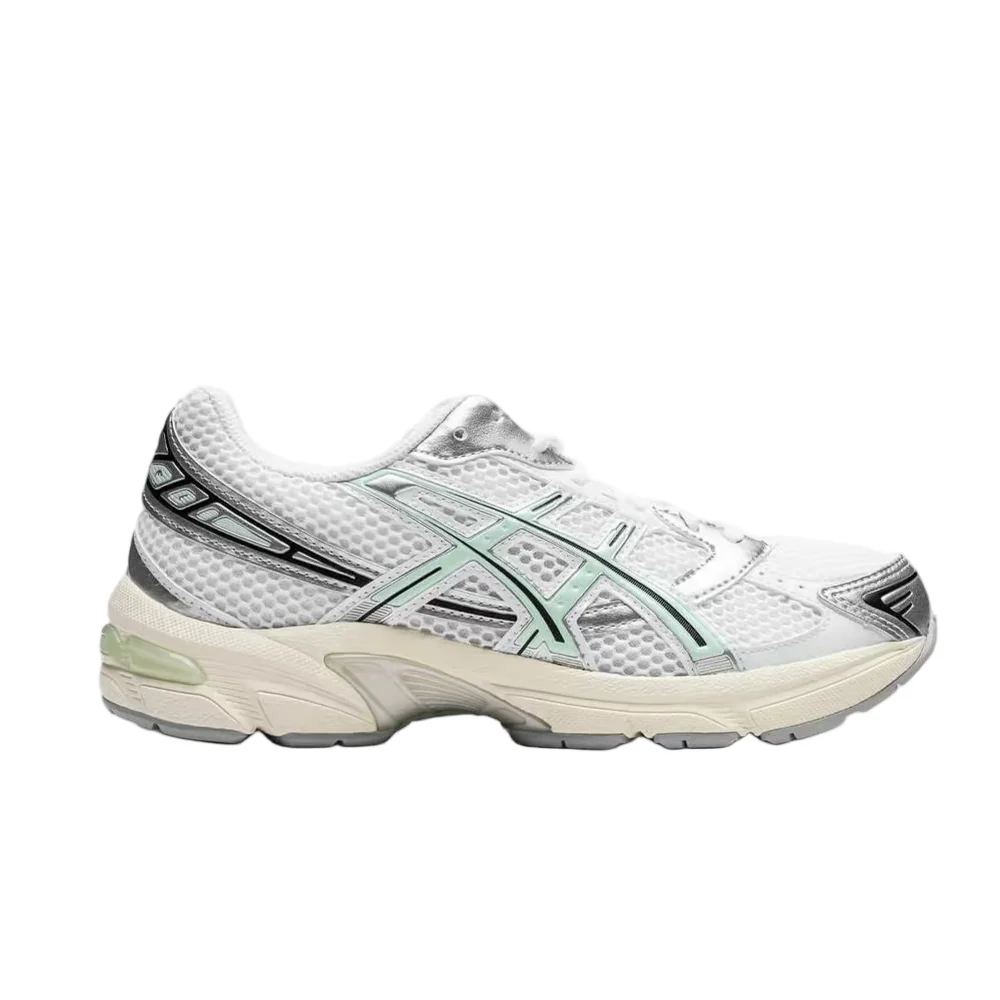 ASICS Gel-1130 Women's Low-Top Casual Running Shoes – Comfortable, Non-Slip, Versatile & Durable, White/Green 1202A164-120