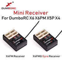 DumboRC Receiver X4FM/X4FMG Gyro for X6 X6PM X5P X4 RC Transmitter Mini DIY RC Car Boat