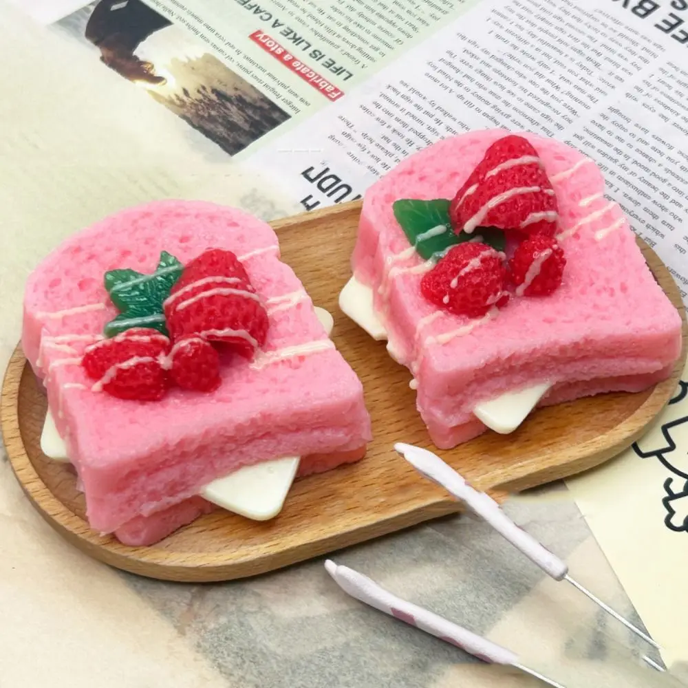 

Anti-stress Slow Rising Squeeze Tpr Soft Slow Rebound Simulation Toast Cake Shape Stress Relief Party Prank Props