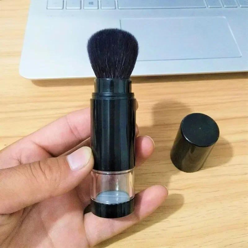 Pinceau de fond de teint 2 en 1, pinceau de maquillage vide pour Blush de voyage avec bouteille de poudre libre rechargeable, pot, outils de beauté de maquillage