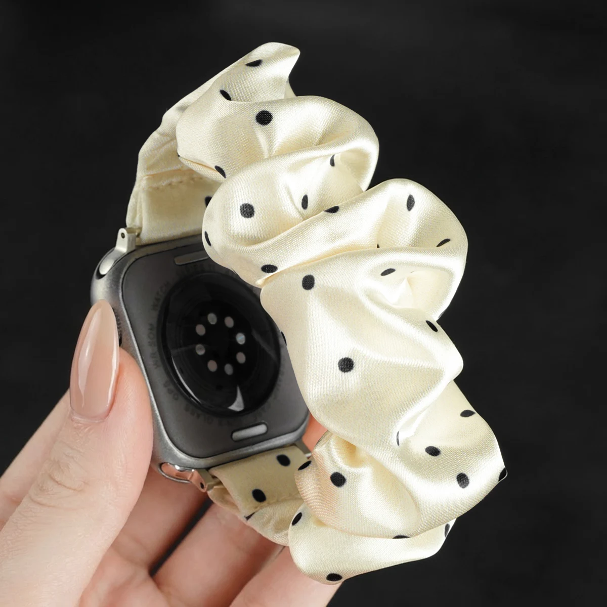 

Стильный ремешок-скранчи из пряжи для Apple Watch Series, женский, в горошек, в стиле пряжи, милый, большой скранчи для ремешка Iwatch