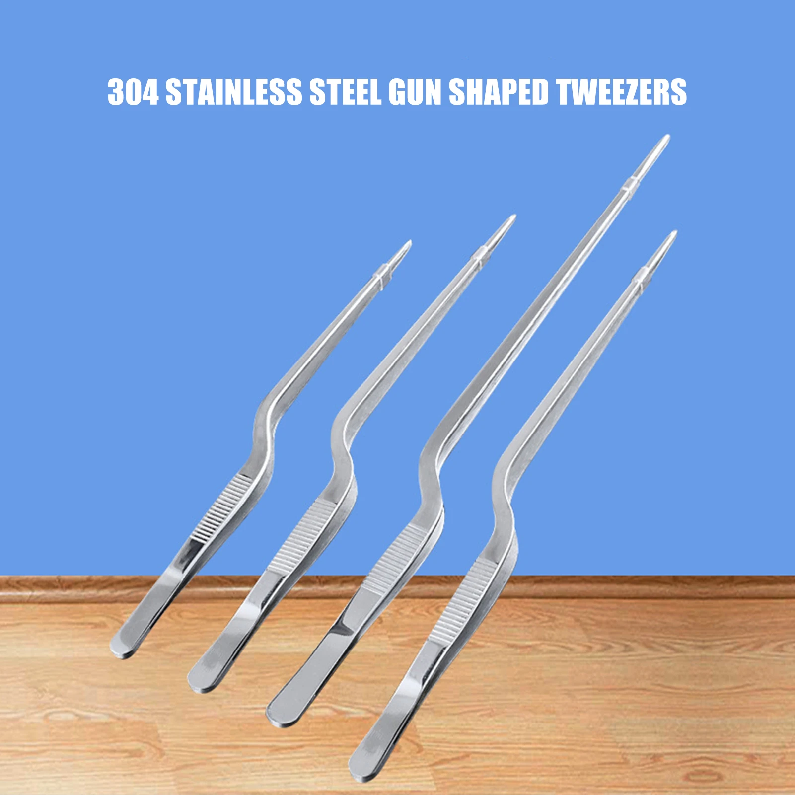 1Pc Plating Tweezers Stainless Steel for Culinary Garnishing Precision Dish Arranging Tool Professional Kitchen Restaurant Use
