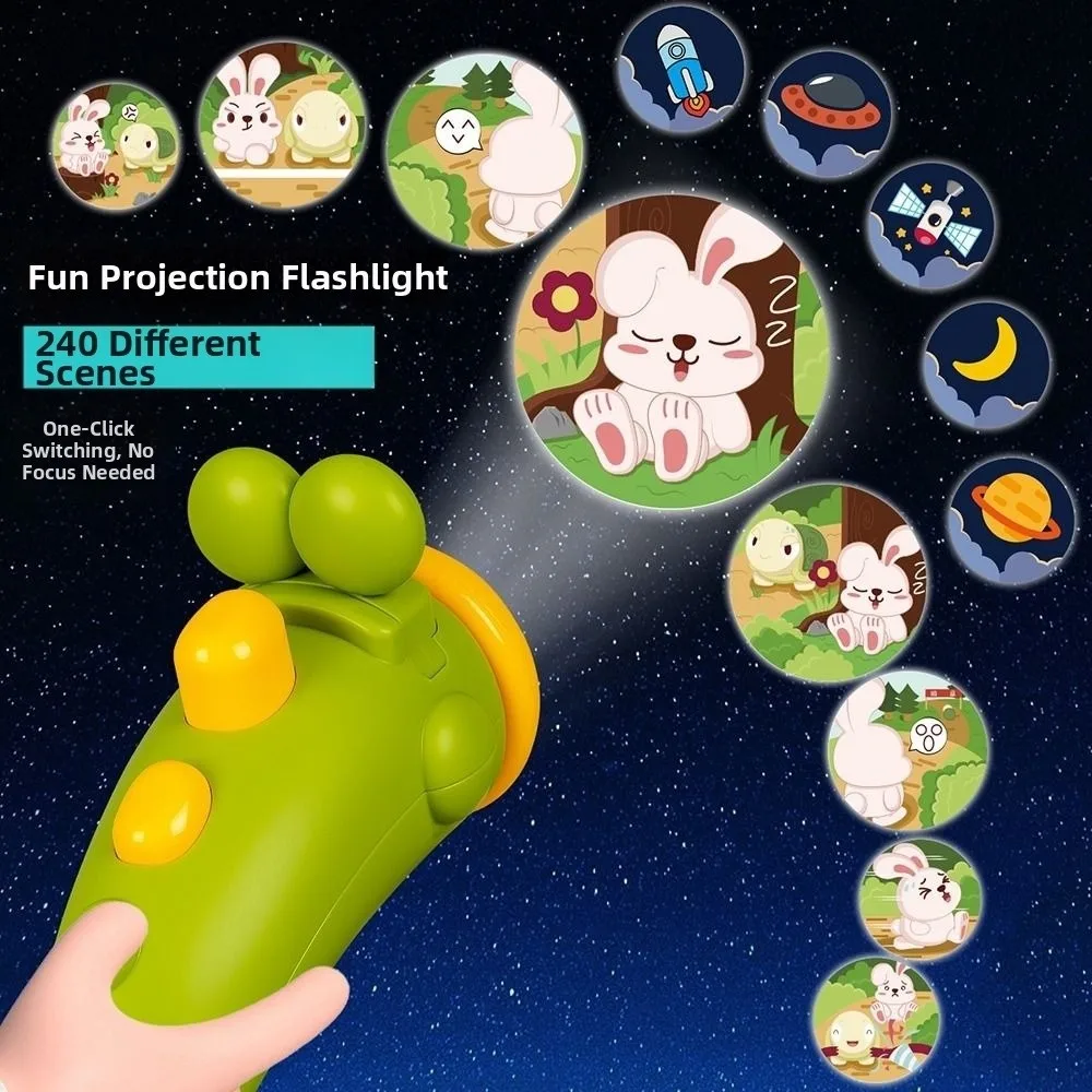 Story Machine Projection Story Flashligh Portable Projection Storyteller Early Education Baby Sleep Aid Slide Story Machine