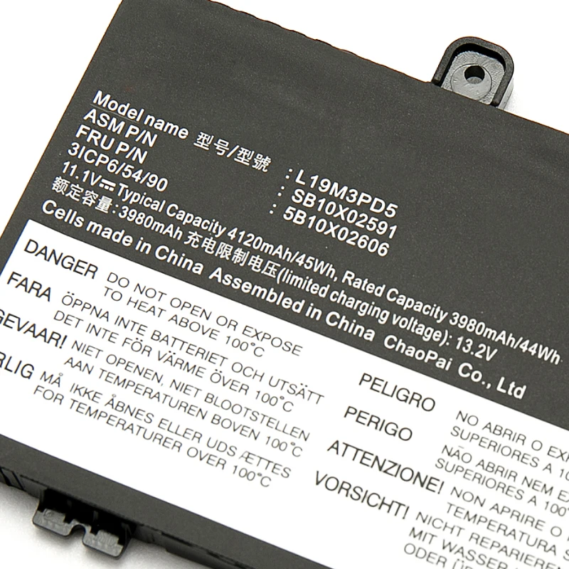 45wh L19M3PD5 Laptop Battery For Lenovo Thinkpad E14 E15 Gen 2 5B10X02594 series 5B10X02606/TP00117A/TP00116C L19D3PD5