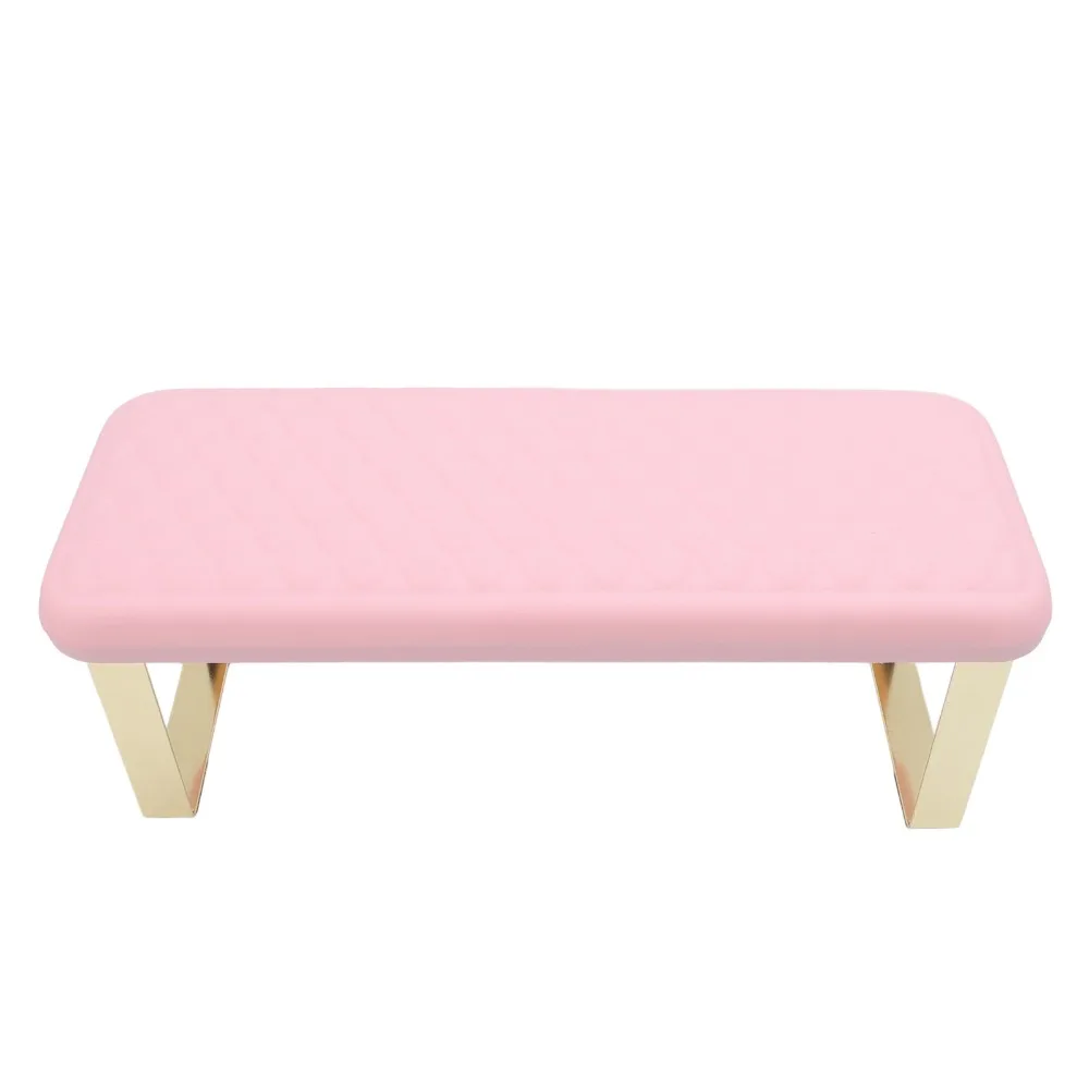 Non-Slip Base Nail Arm Rest Soft Cushioned Pad Ergonomic Height Nail Cushion Pillow Real Microfiber Leather Massage Memory Foam