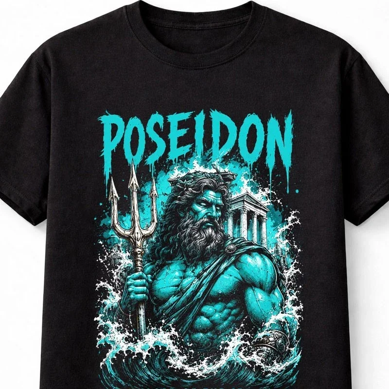 Poseidon Greek God Ocean Mythology Trident Unisex T-Shirt