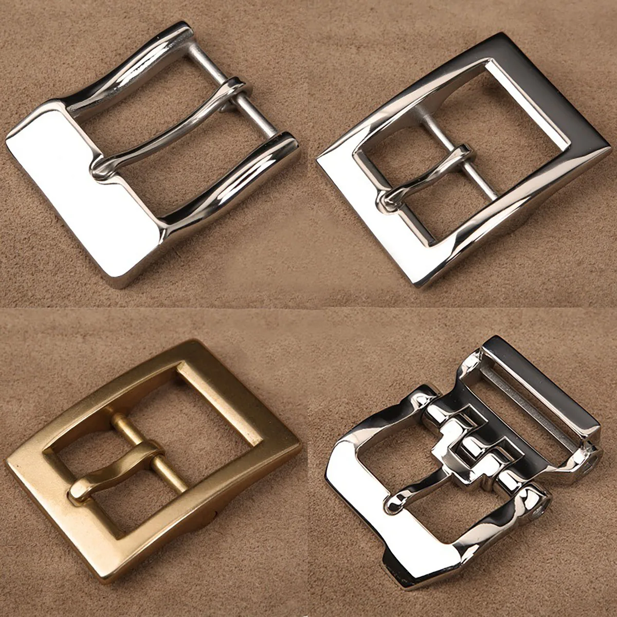 

Retro Style Solid Stainless Steel / Brass Belt Buckle for Hand Craft Making Men's Belt Accessories 4.0cm Width