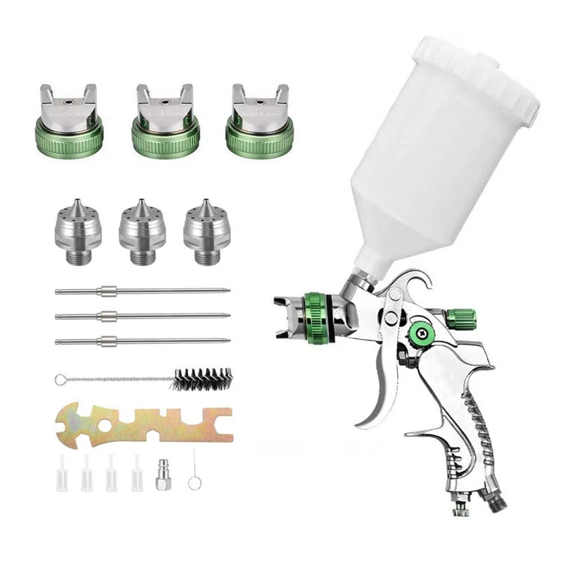 

HVLP Spray Sprayer 1.4/1.7/2.0Mm 3 Fluid Tips Airbrush Portable Paint Spray DIY Spray Paint Kit