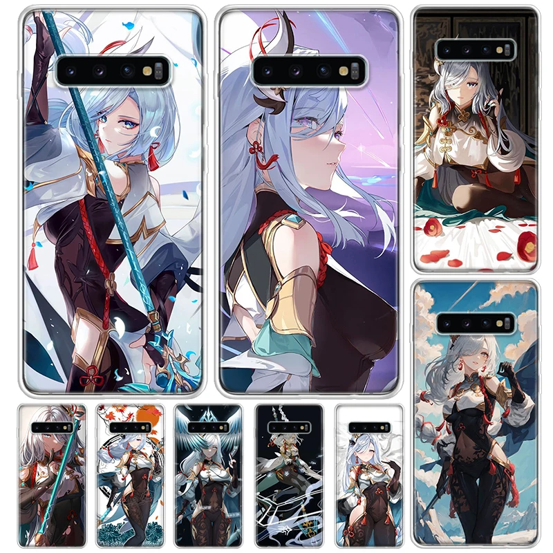 Genshin Impact Shenhe Cover For Samsung Galaxy S23 S22 S24 S25 Ultra Phone Case S21 Plus S20 FE S10 + S25Ultra Print Fundas S23