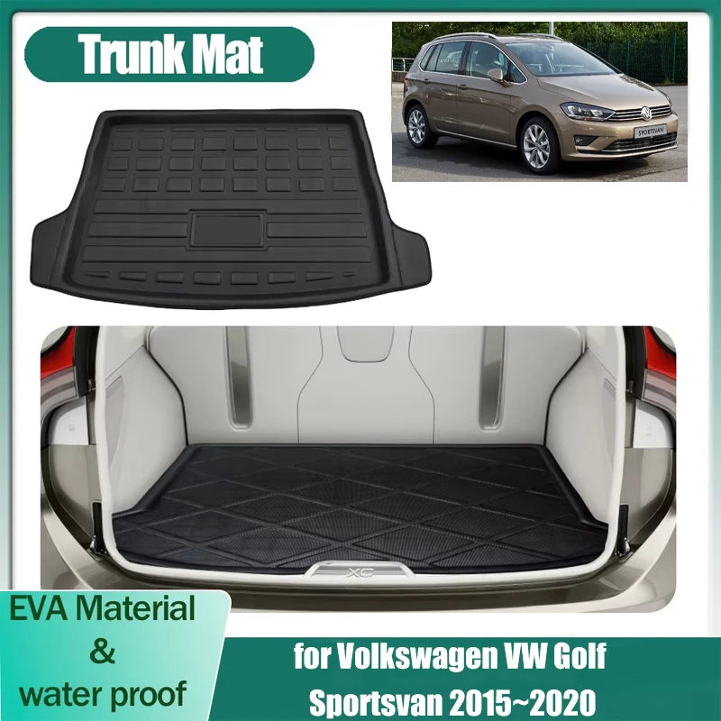 

Коврик в багажник автомобиля для Volkswagen VW Golf Sportsvan 2015 ~ 2020 2016 2017, подкладка для багажника, напольный ковер, водонепроницаемый чехол, аксессуары