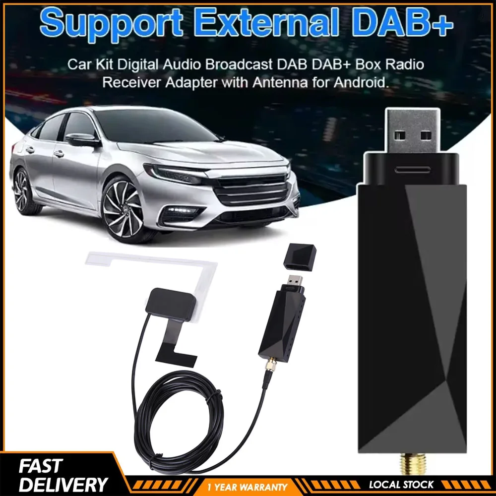 Nouvel adaptateur radio USB DAB DAB+ pour voiture, tuner numérique, récepteur audio, antenne universelle, autoradio Android, récepteur stéréo GPS, lecteur de signal DAB DAB+