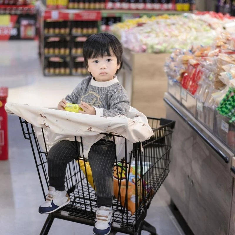 Xe đẩy in dễ thương bao gồm áo cao cấp cho bé động trẻ ghế ngồi trên hộp đựng xe cho siêu thị giỏ hàng g2td