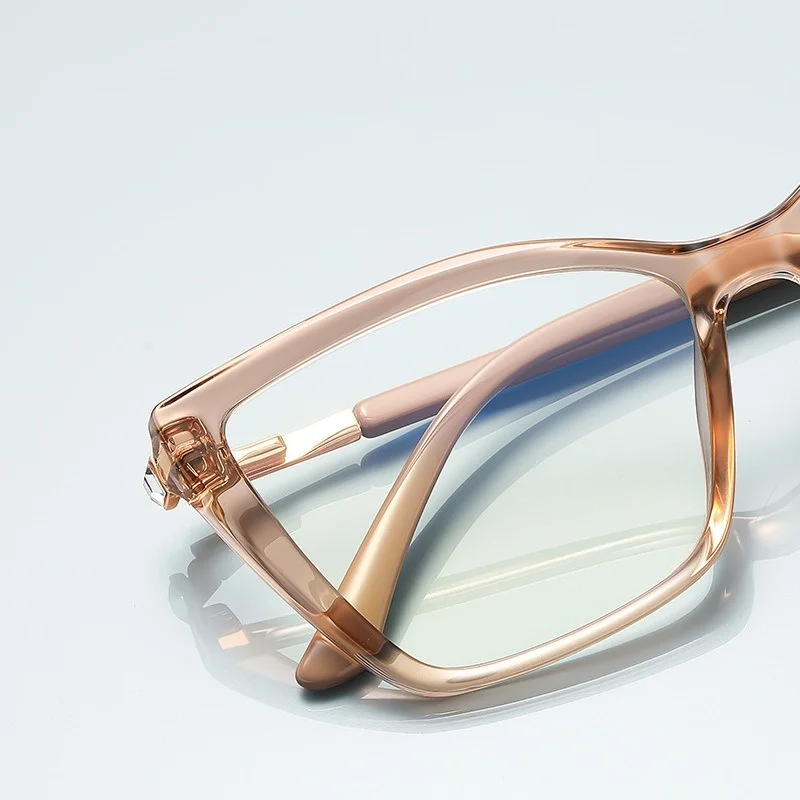 نظارات قراءة نسائية عصرية مربعة الشكل خفيفة الوزن من مادة TR90 إطار نظارات طبية بصرية للنساء #3