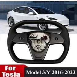 Cyber Truck Style Car Steering Wheel For Tesla Model 3 Model Y 2016-2023 Yoke Steering Wheel with Heating Function