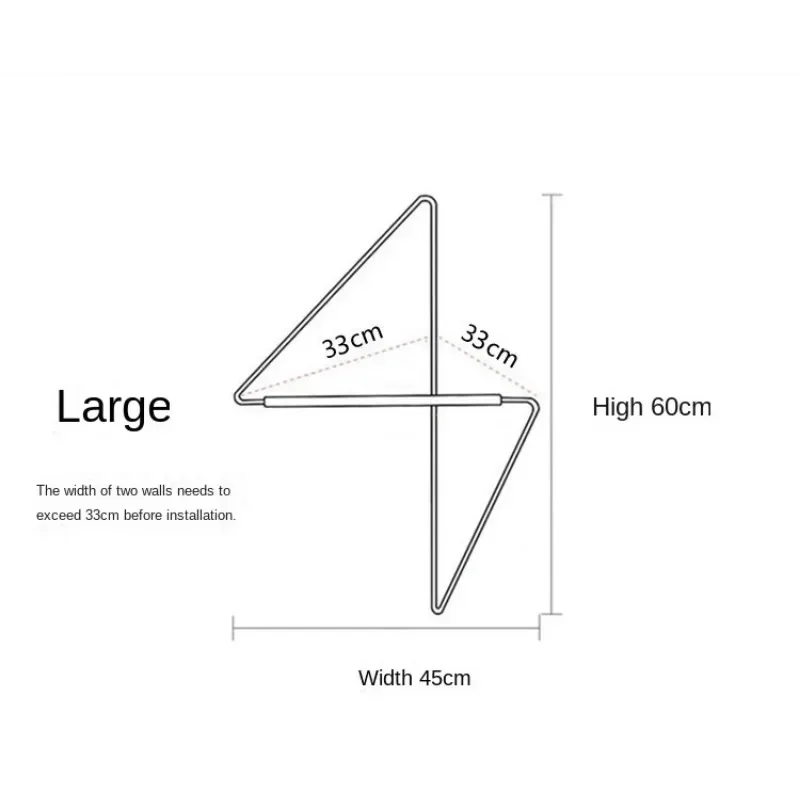 Porte-manteaux d\'angle en bois, cintre, style designer, 45x60cm