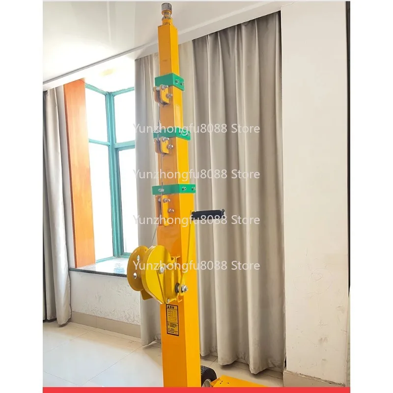 Hand Cranked Mechanical Lifting Mast Monitoring Pole for Auto Body Shop 4.5m 6m 7m 9m Sizes Available Manufacturer Equipment