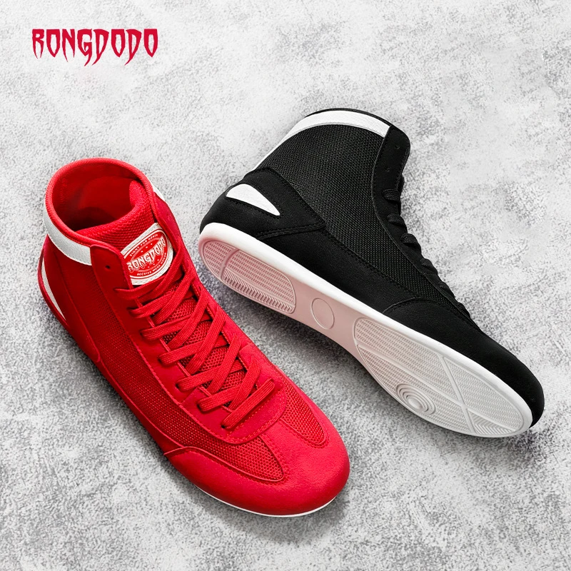 

Высокие боксерские кроссовки Sanda Combat Training Профессиональная обувь с поддержкой лодыжки Борцовские нескользящие кроссовки для боевых искусств