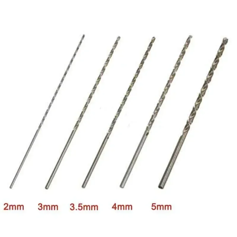 Uxcell HSS Extra Long Twist Drill Bits 2mm Diameter 200mm Length - 2 Pack