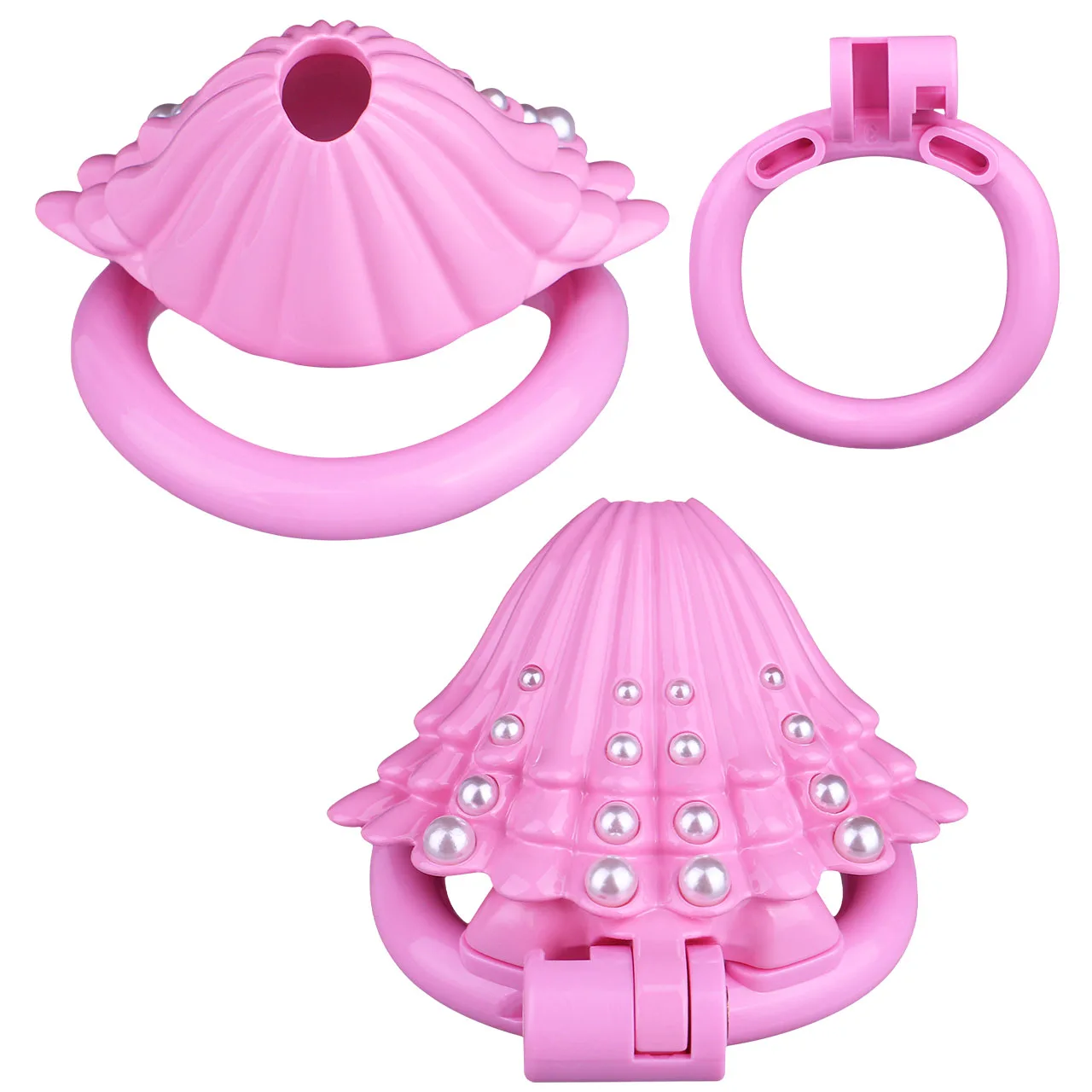 XXOO ABS Seashell Chastity Cage With Penis Urethral Orifice Cock Bondage With Loyalty Belt Sex Toys For Men Sissy Erotic Games