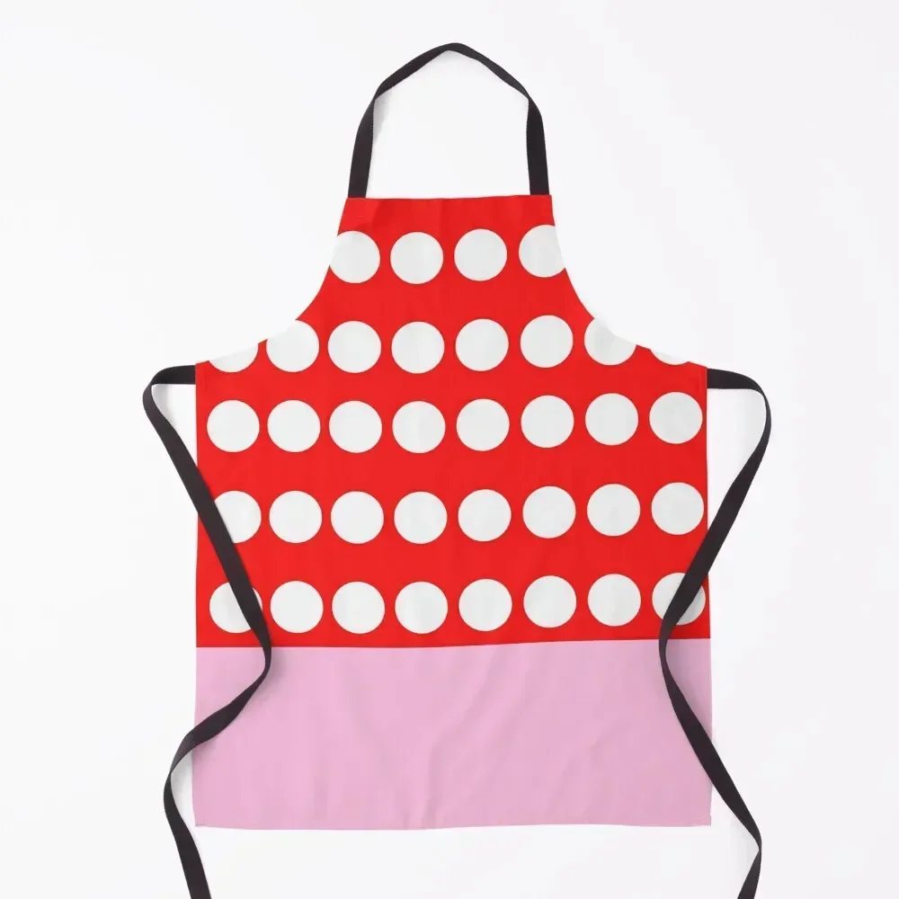 

Sweet Pink and Red Polka Dot Apron Women's Chef Uniform Teacher Smock for hairdressing Apron