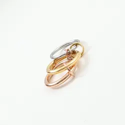 New Three-color Three-ring Combination Ring Titanium Steel Plated 18k Gold