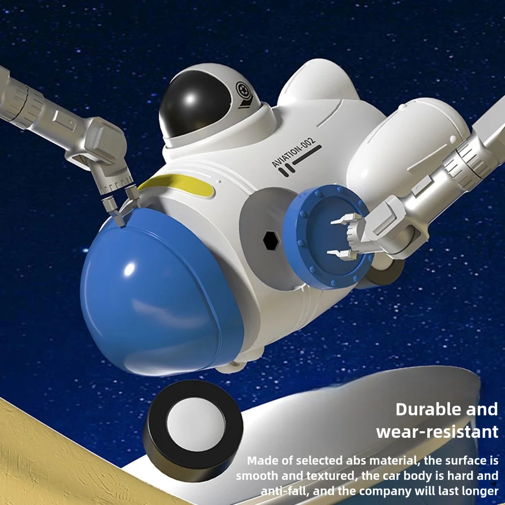 اضغط على لعبة تفاعلية لرائد الفضاء لسيارة الفضاء والمركبة الفضائية ومحطة الفضاء الصاروخي للأولاد، مناسبة لهدايا عيد الميلاد #4
