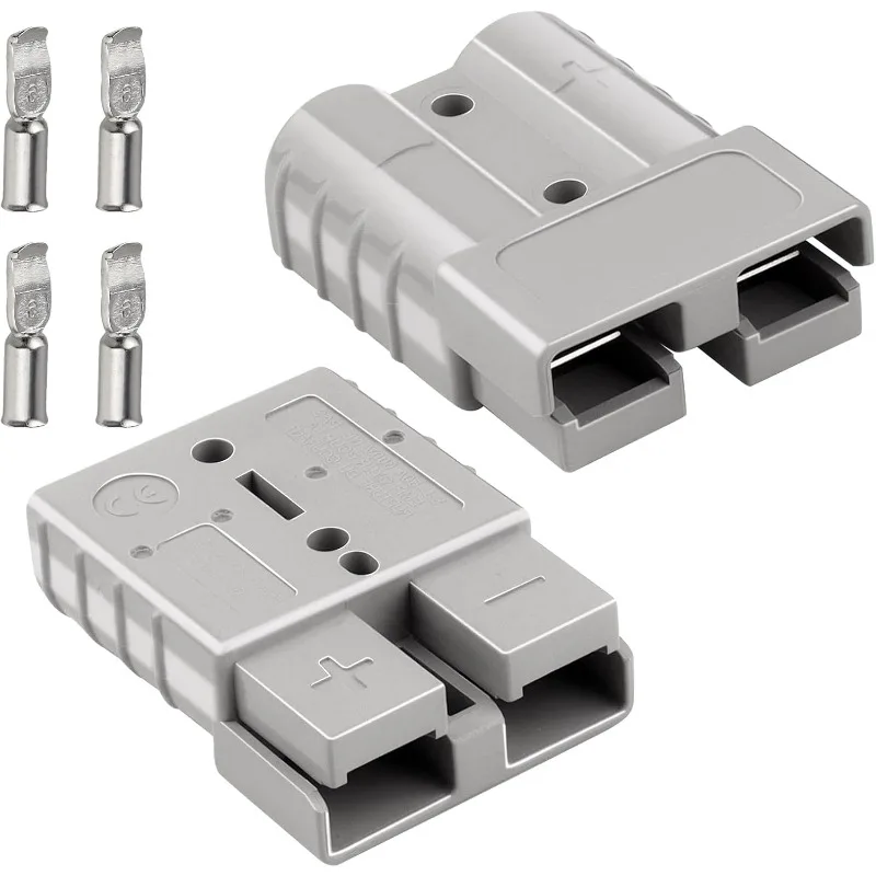 Premium 50A DC Power Connector Anderson Style Plug Fit Solar Panel RV Car Battery Charger Electric Power Tool Parts