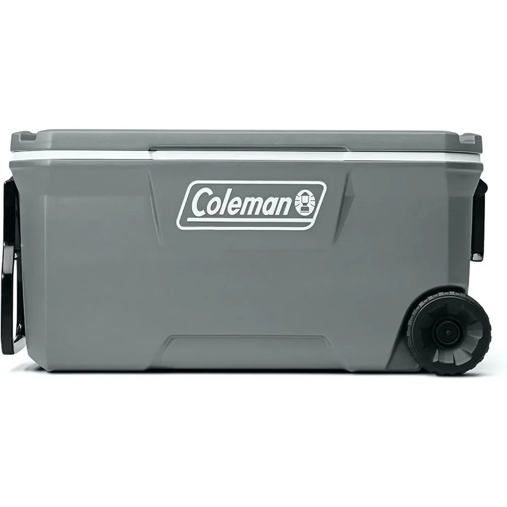 for 316 Series Insulated Portable Cooler with Heavy Duty Wheels, Leak-Proof Wheeled Cooler with 100+ Can Capacity