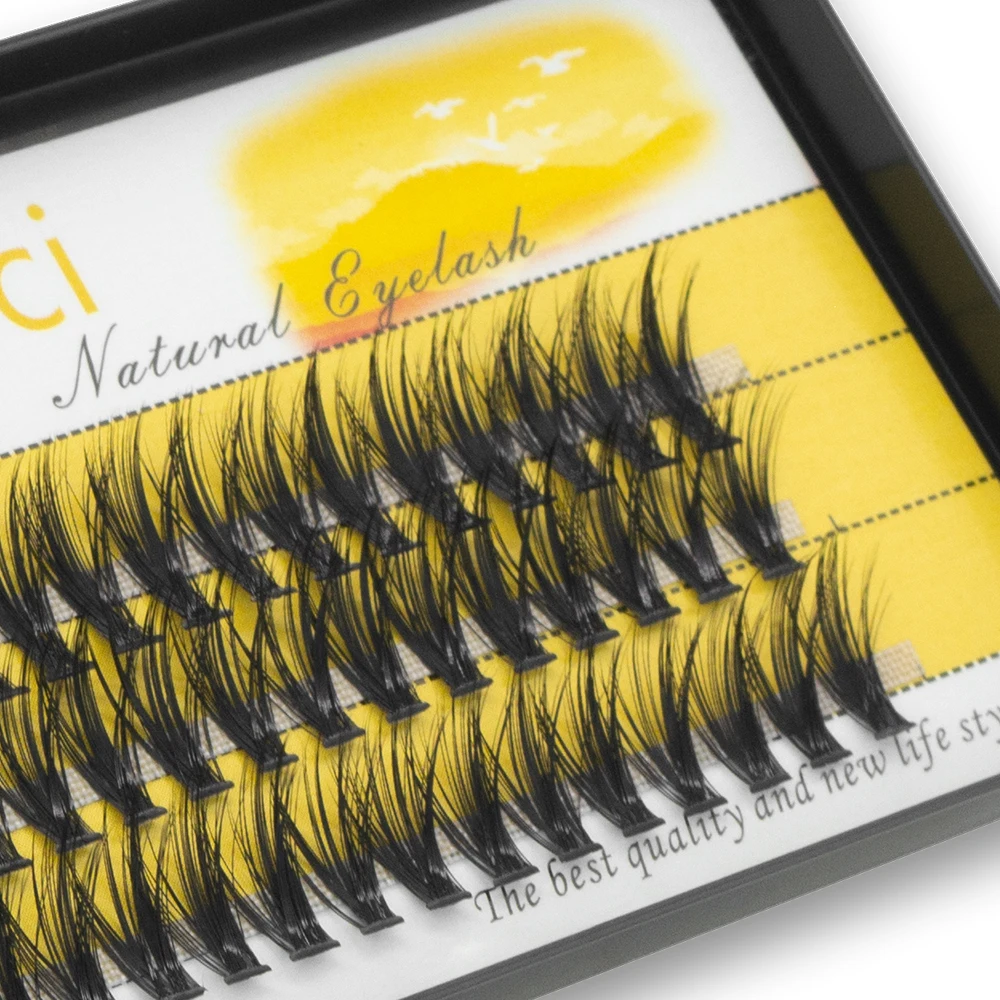 Kimcc 50DMink Wimpern Einzelne Wimpernverlängerung Make-up Pfropfen Cluser Wimpern Natürliche weiche falsche Wimpern Zilien als SEIDE