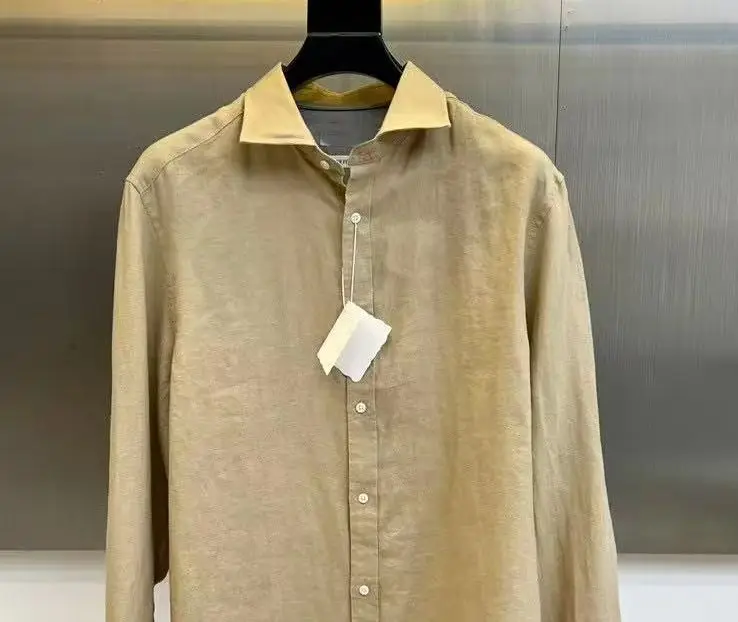 BC ملابس رجالية إيطالية 25 الخريف والشتاء موضة جديدة نمط المال القديم عادية التلبيب قميص رجال الأعمال قميص طويل الأكمام #1